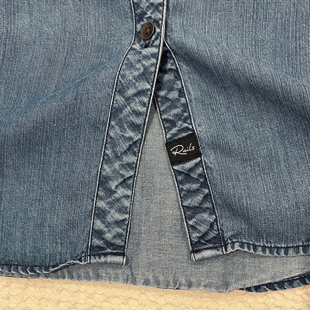 Rails Denim Blue Women's Shirt - Picture 3 of 6